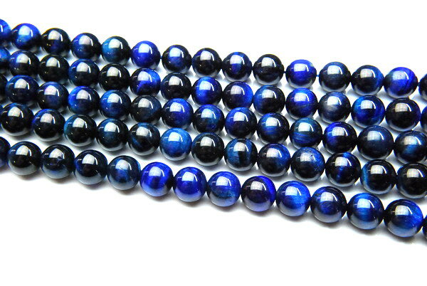 【連売り】【タイガーアイ　ラピスカラー】　14mm 1連（約38cm）天然石 パワーストーン ビーズ パーツ _R951