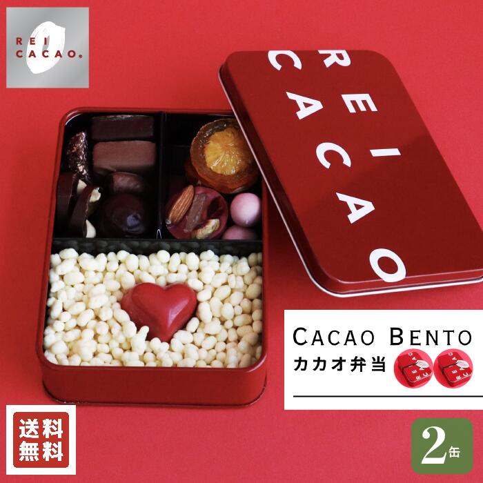 【公式】数量限定 2缶セット まとめ買いがお得 レイカカオ「カカオ弁当」 バレンタイン チョコレート 2024 チョコレート 専門店 バレンタイン お菓子 個包装 おしゃれ かわいい ギフト 贅沢 ご褒美 おみやげ 贈りもの こだわり スイーツ 渋谷スクランブルスクエア