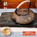 【直火対応・鉄分補給】南部風鉄瓶 桜模様 鋳鉄製急須 800ml|おしゃれ 和風 やかん 細口注ぎ・花柄・鉄分補給・茶道具・健康ポット