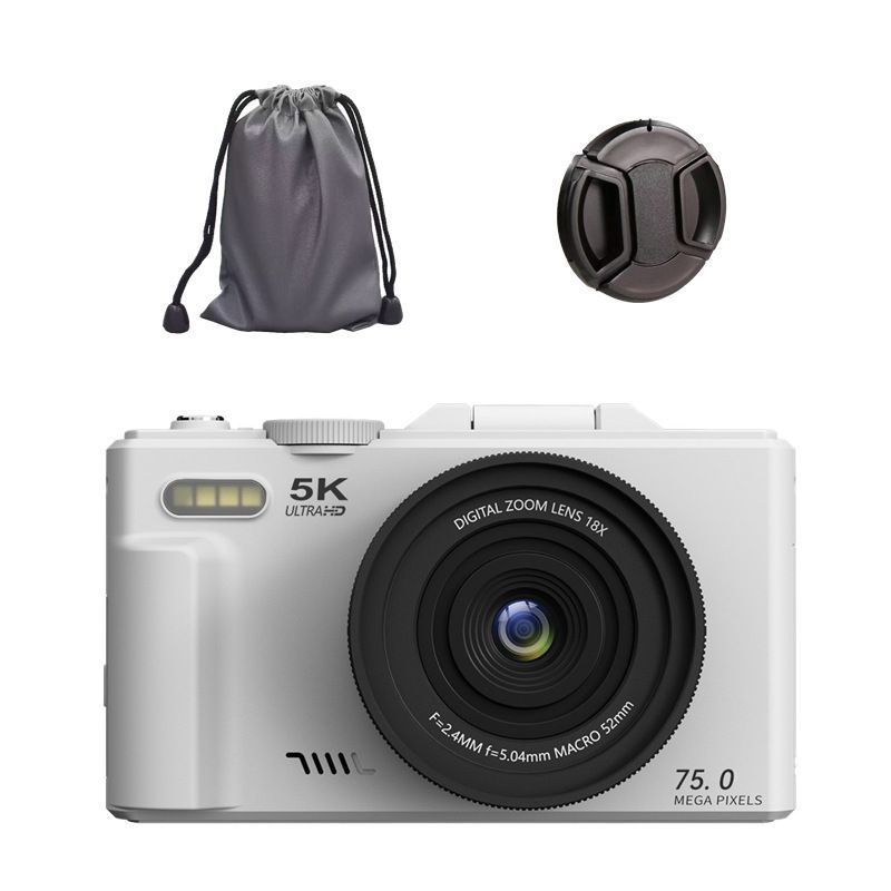 �ǥ����륫��� 5K 7500������ 3.0����� 18�ܥ����� 180�ٲ�ž ư�軣�� �ӥǥ������ ������ ���� WIFI�б� Vlog����� ���� ����ι�� �鿴�� 2025��ȯ��