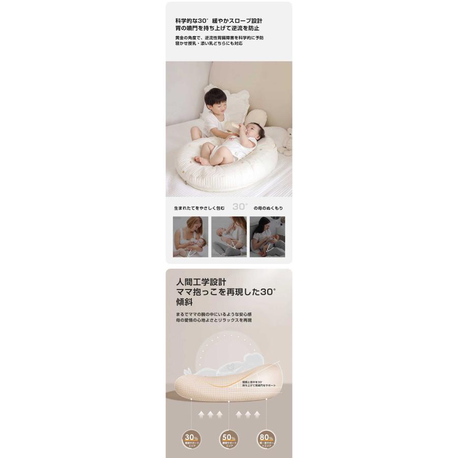 Lateru SelectのP10倍♪授乳クッション 吐き戻し防止 赤ちゃん ベビー 出産祝い 吐き戻し防止クッション メッシュ 冷感 接触冷感 へたらない ベビーベッド カバーベビー枕新生児 洗える｜アングル3
