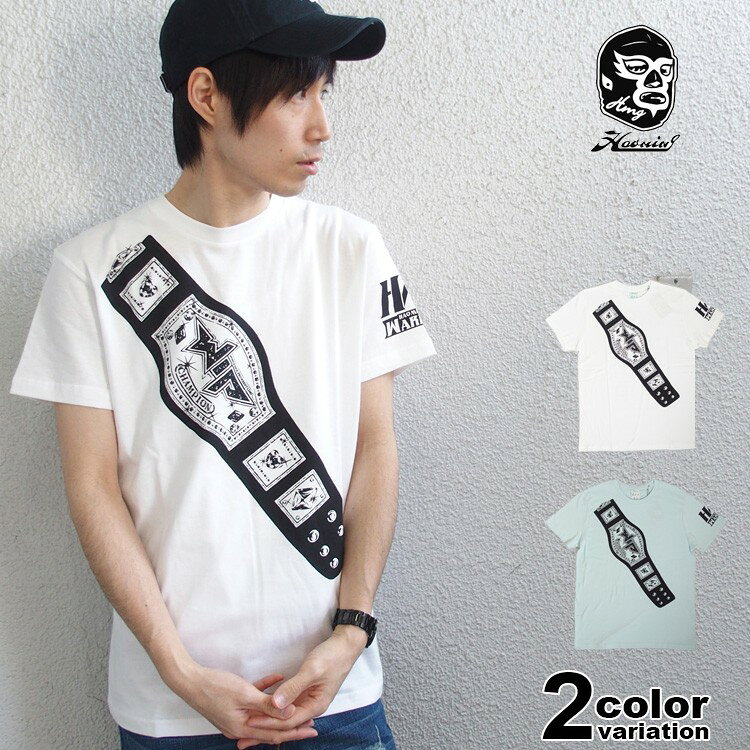 ハオミン Tシャツ HAOMING × 豆腐プロレスWIP コラボ WIPチャンピオンベルトTshirt メンズ レディース TP1802-01 【メール便対応】