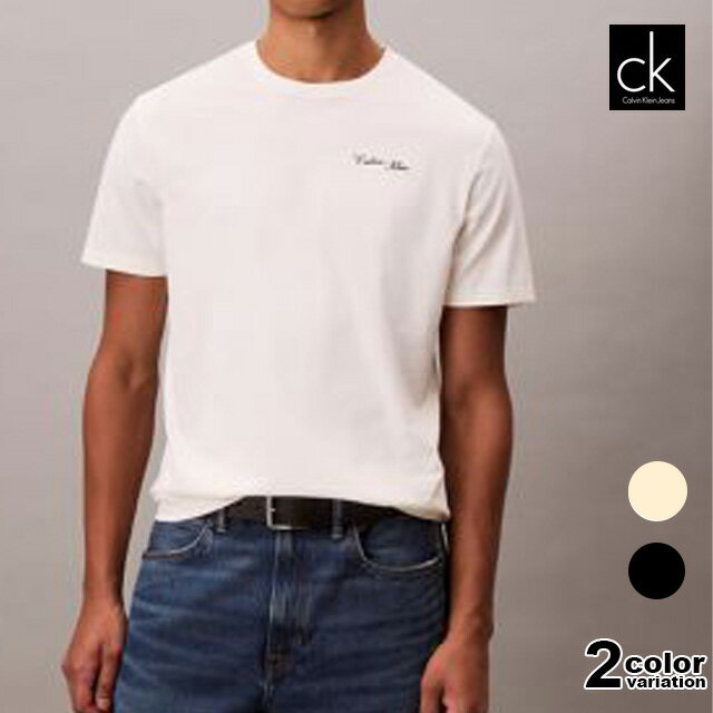 樂天商城 - カルバンクライン Tシャツ 半袖 Calvin Klein Tシャツ SS Script Logo Classic Crewneck T-shirt メンズ (calvin klein tシャツ トップス 40EM885) 【メール便対応】