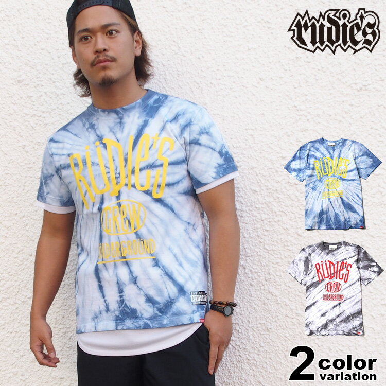 在庫処分 ルーディーズ Tシャツ 半袖 DRAWING DYED-T タイダイ [8469-67] 【rudies tシャツ 半袖 大きいサイズ 】 【メール便対応】
