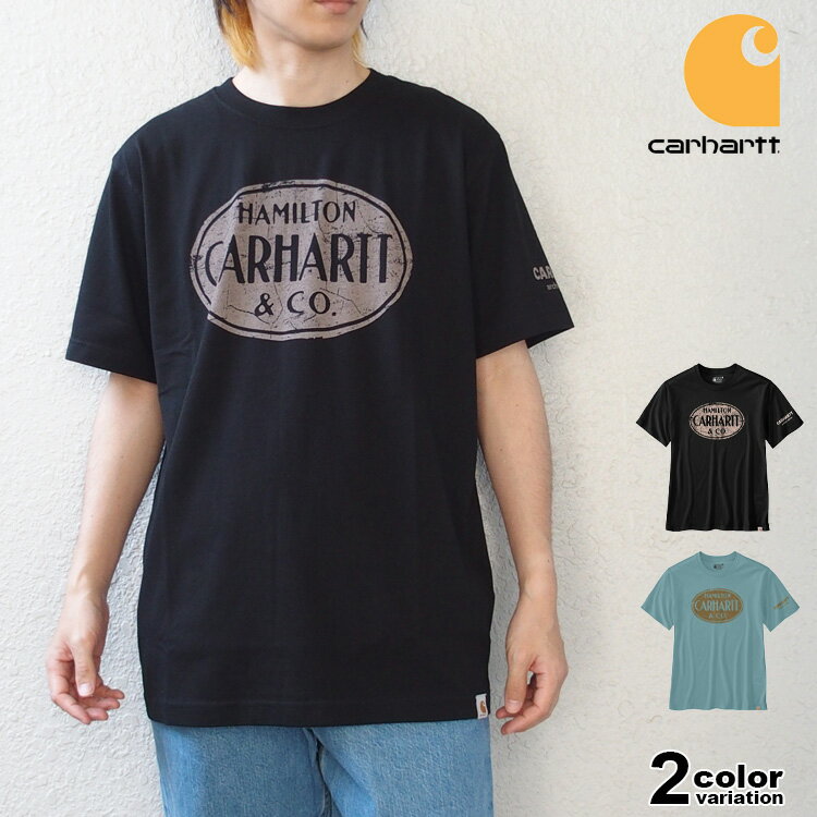 樂天商城 - カーハート Tシャツ Carhartt 半袖 Tシャツ リラックスフィット ライトウェイト ハミルトン グラフィック ロゴ メンズ 男性 USAモデル [106774] 【carhartt カーハート メンズ トップス 大きいサイズ 新作】
