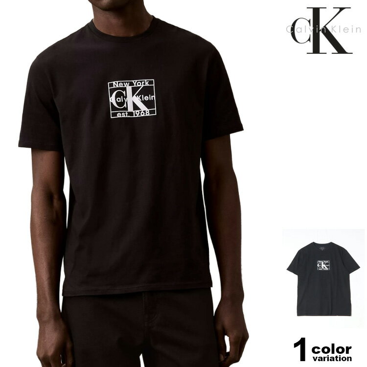 樂天商城 - カルバンクライン Tシャツ 半袖 ロゴプリント Calvin Klein SS CK Flocked Monologo Tee メンズ (calvin klein tシャツ トップス 40EM829)【メール便対応】