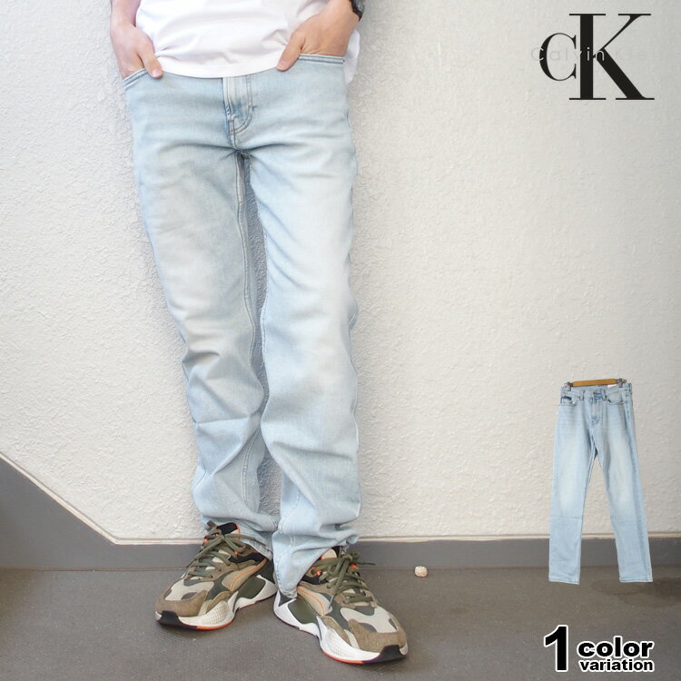 樂天商城 - カルバンクライン デニムパンツ Calvin Klein Straight Stretch Denim Jeans ロゴ ストレート ストレッチ デニム メンズ (calvin klein ボトムス ジーンズ パンツ 大きいサイズ 4R7015S)