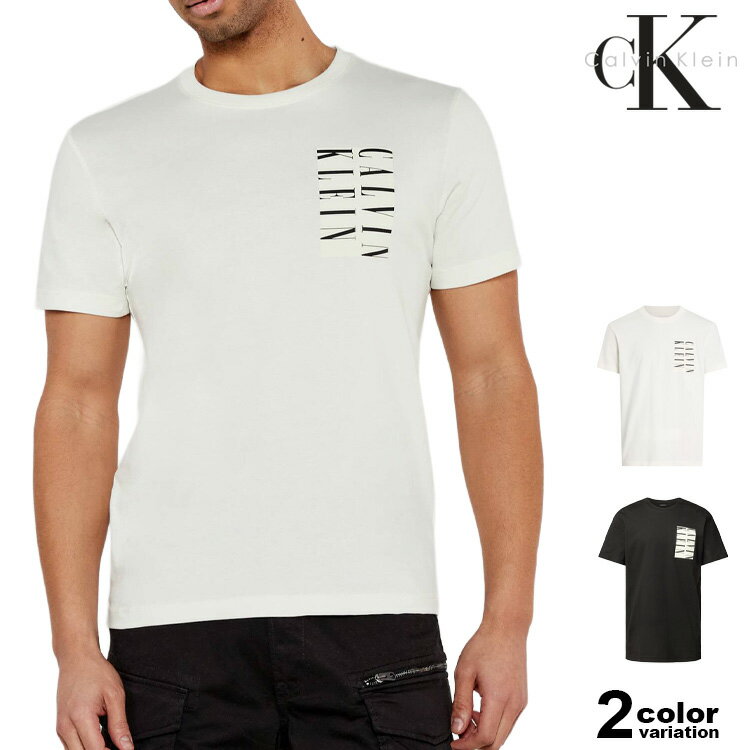 樂天商城 - カルバンクライン ジーンズ Tシャツ 半袖 Calvin Klein Jeans Tシャツ モノグラム ロゴ Serif Box Graphic Tee メンズ (calvin klein tシャツ トップス J30J327474)【メール便対応】