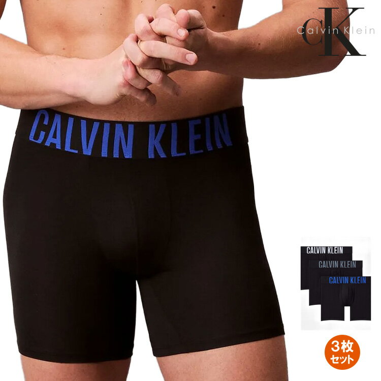 樂天商城 - 【3枚セット】Calvin Klein Underwear カルバンクライン ボクサーパンツ ボクサーブリーフ ストレッチ メンズ 下着 インナー 3-Pack 黒 ブラック プレゼント ギフト [NB3612]