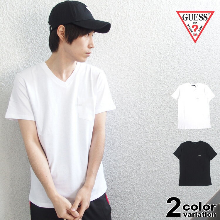  GUESS Vͥå T Ⱦµ  ǥ VNECK POCKET TEE (guess t ݥt  T-...