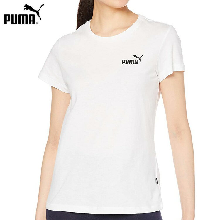  半袖 Tシャツ PUMA レディース ESS スモールロゴ Tシャツ TEE シャツ スポーツウェア トレーニングシャツ ランニング ジョギング ジム フィットネス #588939