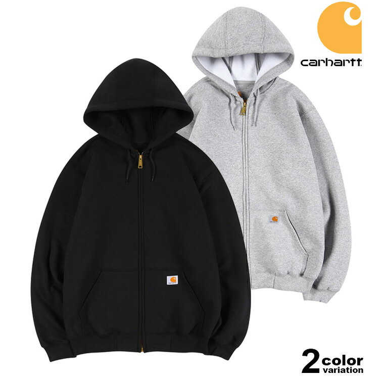 樂天商城 - Carhartt カーハート パーカー スウェット ジップパーカー 裏起毛 ロゴ プリント ルーズフィット 定番 人気 Loose Fit Midweight Full-Zip Sweatshirt USAモデル [K122]【carhartt メンズ トップス 大きいサイズ】