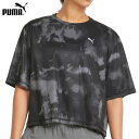 【プーマ Tシャツ レディース】ショート丈 半袖 Tシャツ PUMA レディース トレーニング FAVORITE AOP クロップ SS Tシャツ TEE シャツ スポーツウェア トレーニングシャツ ランニング ジョギング ジム フィットネス 521906【メール便対応】