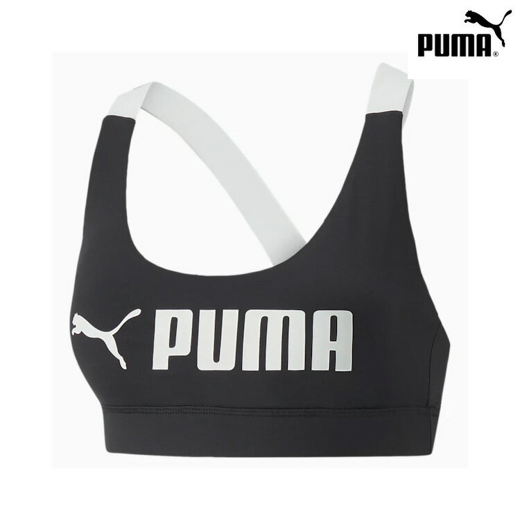 PUMA プーマ ブラトップ スポーツブラ スポブラ レディース ウィメンズ トレーニングPUMA FIT ブラトップ 中サポート スポーツウェア トレーニング ランニング ジョギング ジム フィットネス #522891【メール便対応】