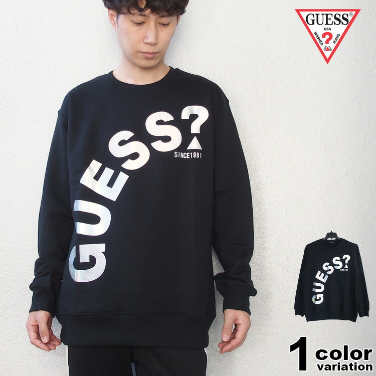 樂天商城 - 【guess トレーナー】 GUESS ゲス トレーナー クルーネック スウェット ロゴ 裏毛 アメカジ メンズ レディース MM3S12MTSH