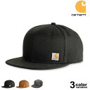 カーハート carhartt キャップ アッシュランド キャップ スナップバック フラットブリム ダック生地 平つば ロゴ FIRM DUCK FLAT BRI...