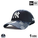 日本未発売 New Era ニューエラ キャップ NY ヤンキース パターン デニム ストラップバック MLB 920 NEYYAN CO NAVY PATTE...