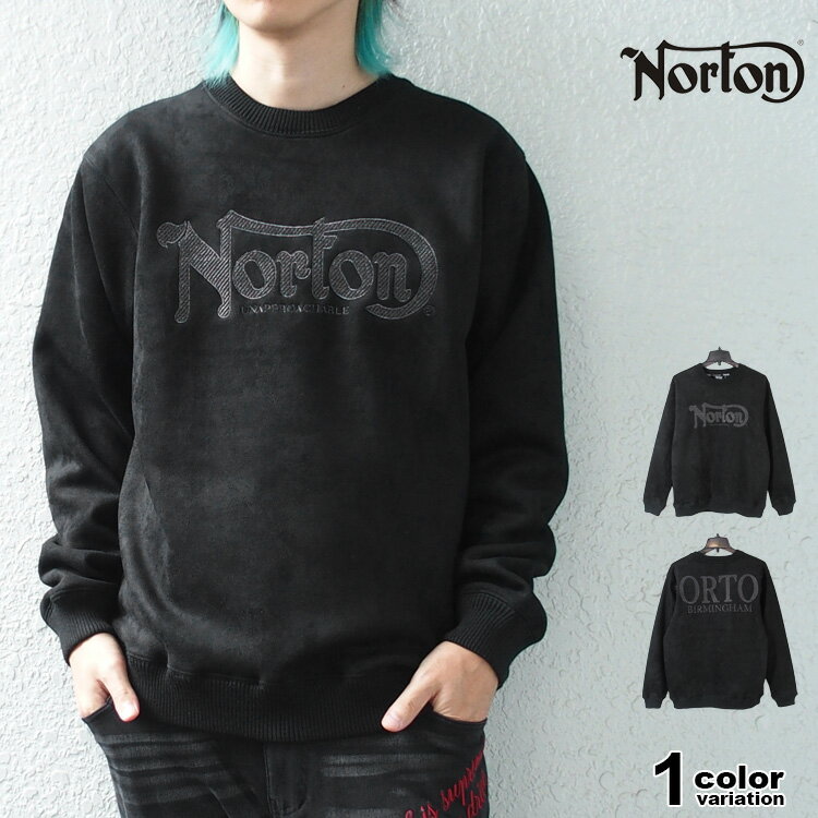 樂天商城 - NORTON ノートン トレーナー クルーネック 撥水 裏ボア モイスト スウェード ラメ刺繍 トレーナー メンズ 大きいサイズ M-2XL [253N1301B]