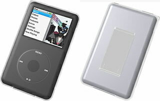 iPod classic（アイポッドクラッシック）80GB/120GB専用 クリスタルケースset（ナチュラル）　簡易スタンド付　パワーサポート製 PCC-51 (Lauda)
