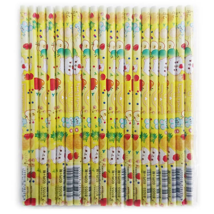 1Pack 20本入り ファンシー文具グッズ オリジナル鉛筆2B フルーツにゃんこ 810551 【ラッピング不可】