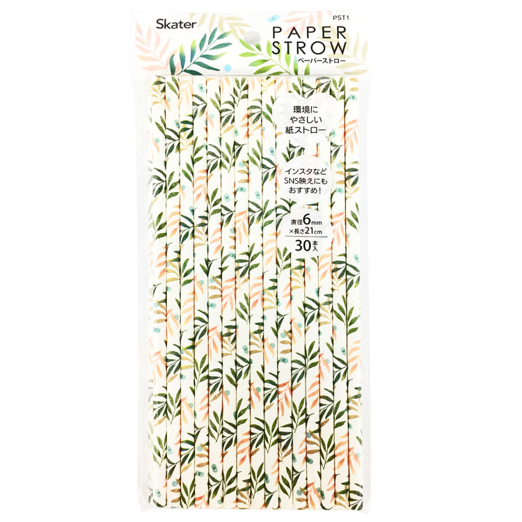 リーフィール PST1 ペーパーストロー 口径 6mm 30本入り