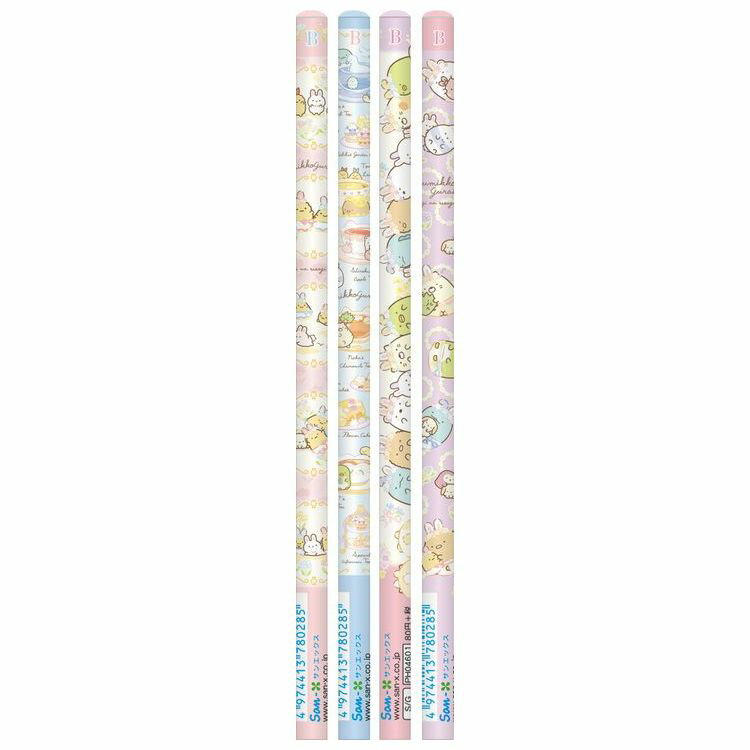 4種セット すみっコぐらしグッズ 鉛筆 B ふしぎなうさぎのおにわのサムネイル