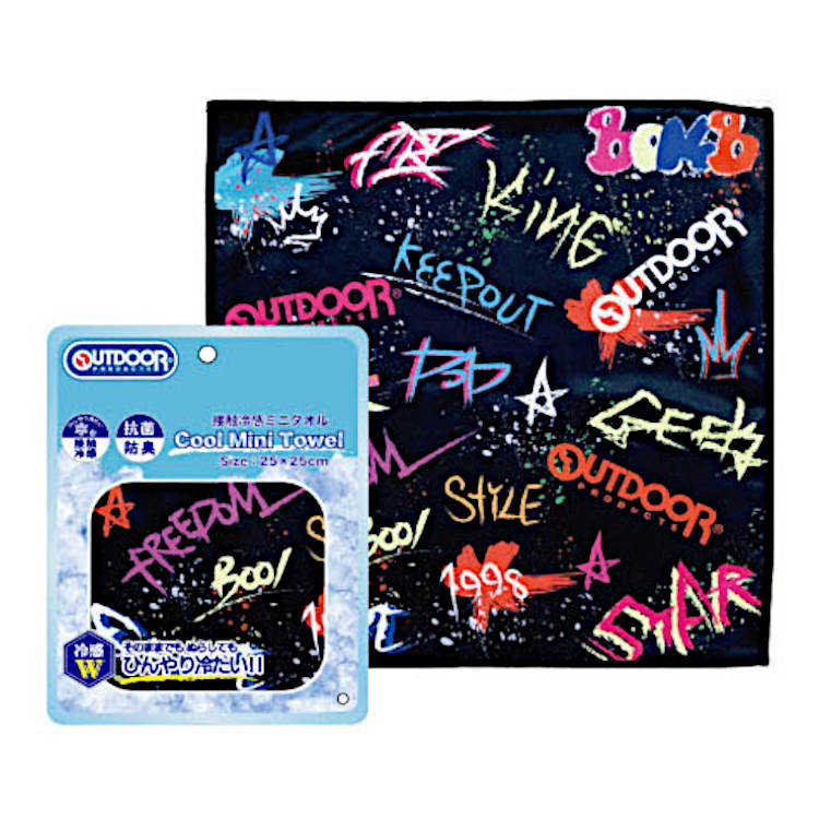OUTDOOR グッズ ODT-2118 スーパークールミニタオル ピースロック アウトドアプロダクツ サマーアイテム 009625