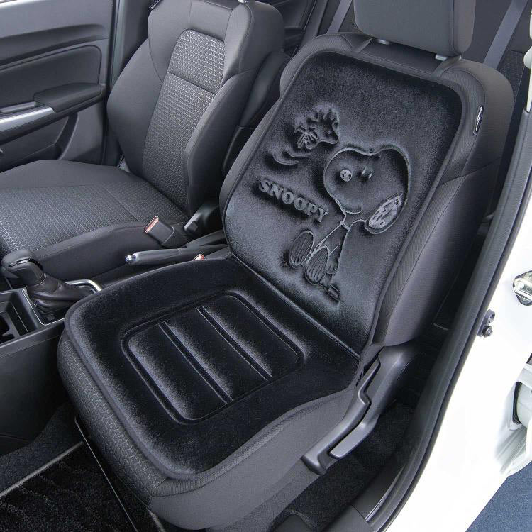 スヌーピー グッズ クッション プレス ダブル BK カー用品 117101