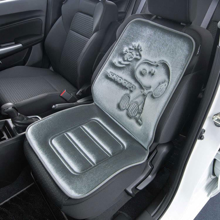 スヌーピー グッズ クッション プレス ダブル GY カー用品 117194