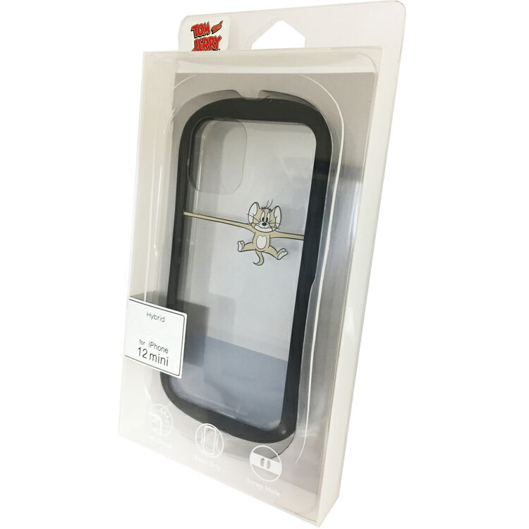 トムとジェリー グッズ iPhone12mini対応ハイブリッドクリアケース ブルー 509877【ラッピング不可】