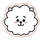 BT21 ミニタオル ダイカット RJ LINE FRIENDS 747263【ラッピング不可】