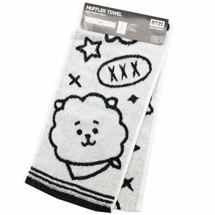 BT21マフラータオル(コロコロ／RJ)★LINE FRIENDS★ [747546]【ラッピング不可】【お一人様各1点限り】のサムネイル