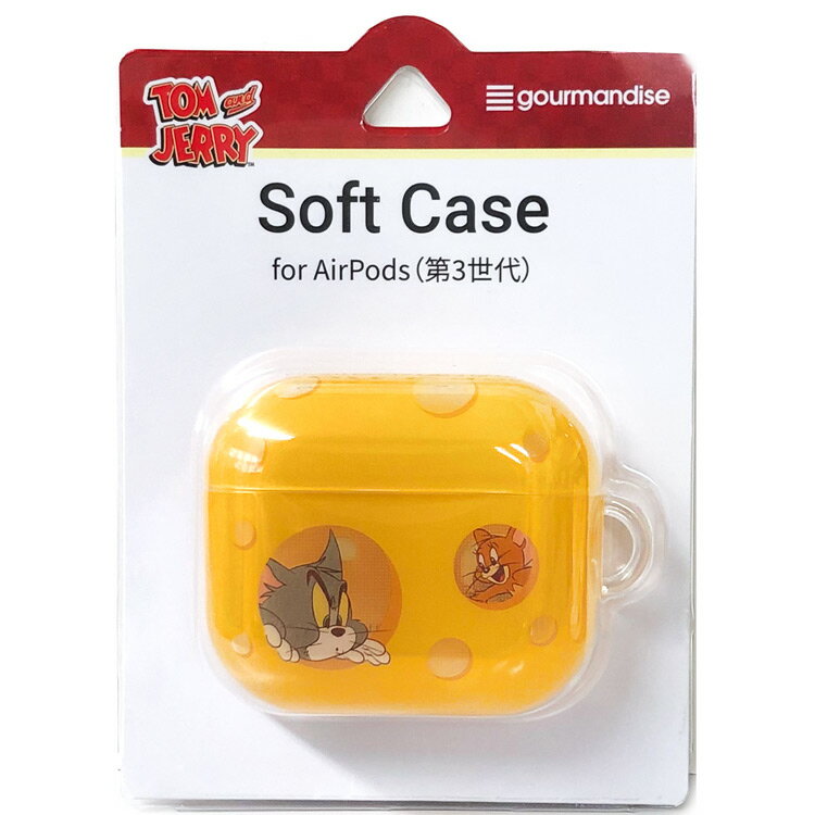 商品説明 〔TOM and JERRY〕 トムとジェリーのAirPods3対応ソフトケース☆彡 仕様内容 【パッケージサイズ】 　H122×W90×D25mm 【対応機種】AirPods第3世代 【材　質】TPU 【特　長】 　・全面を覆うTPU素材(熱可塑性ポリウレタン)を用いた、ソフトタイプケース。 　・傷を防ぎ、軽微な振動や衝撃から守ります。 　・カラビナ等を取り付け可能なアクセサリーホール付き。 　・ケースを取り付けたまま充電ができます。 　　※デザインによっては充電LEDが確認できない場合があります。 【生産国】中国 特記事項画像はあくまでも商品イメージになります。実際の商品と色や仕様が多少異なる場合がございます。 ※メーカー希望小売価格はメーカーカタログに基づいて掲載しています。