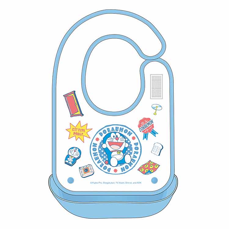 ドラえもん BR-4 ベビーエプロン 139864 DORAEMON エプロン よだれかけ スタイ 折りたたみ コンパクト ベビー 幼児