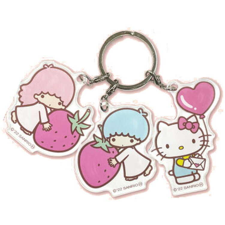 サンリオキャラクターズ 3連アクリルキーホルダー いちごのおうちシリーズ sanrio リトルツインスターズ キキララ ハローキティ プレゼント 863924のサムネイル
