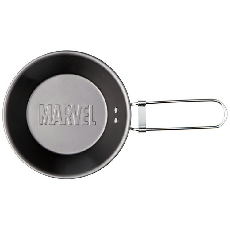Marvel ASC1 Folding Handle Sierra Cup, Logo, Aluminum Tableware, Measuring Cup with Handle, Camping, Outdoor Use, MARVEL