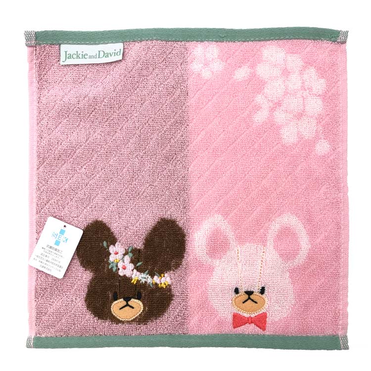 くまのがっこう ミニタオル はなかんむり 799392 くまがく プチタオル ハンカチのサムネイル