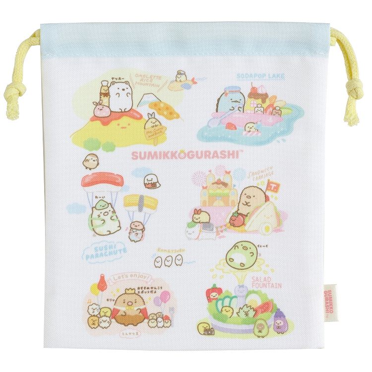 すみっコぐらし マチ付巾着 CA38403 コップ袋 給食袋【ラッピング不可】