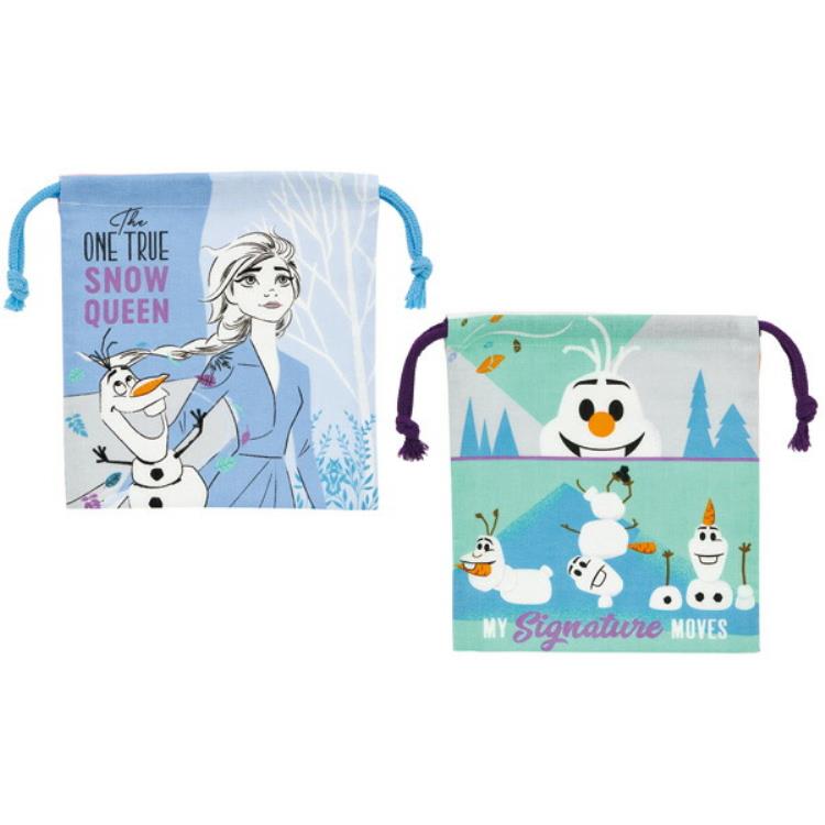 ディズニー アナと雪の女王 KB64WN マチ付き巾着2P 2枚セット 給食袋 コップ袋 子供 キッズ 小学生 園児【ラッピング不可】【お一人様2点限り】のサムネイル
