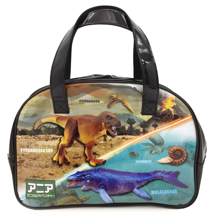 アニア BAN-2580 ボストンバッグ クロ プールバッグ 男の子 恐竜 サマーアイテム 247301