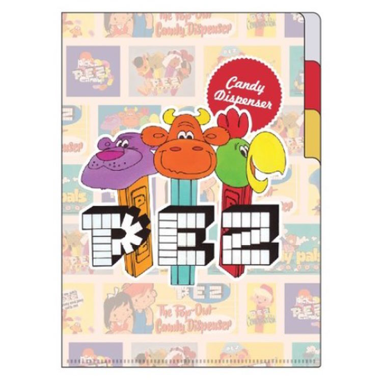 PEZ クリアファイルA5 3P チラシ ペッツ 3ポケット 収納 711416