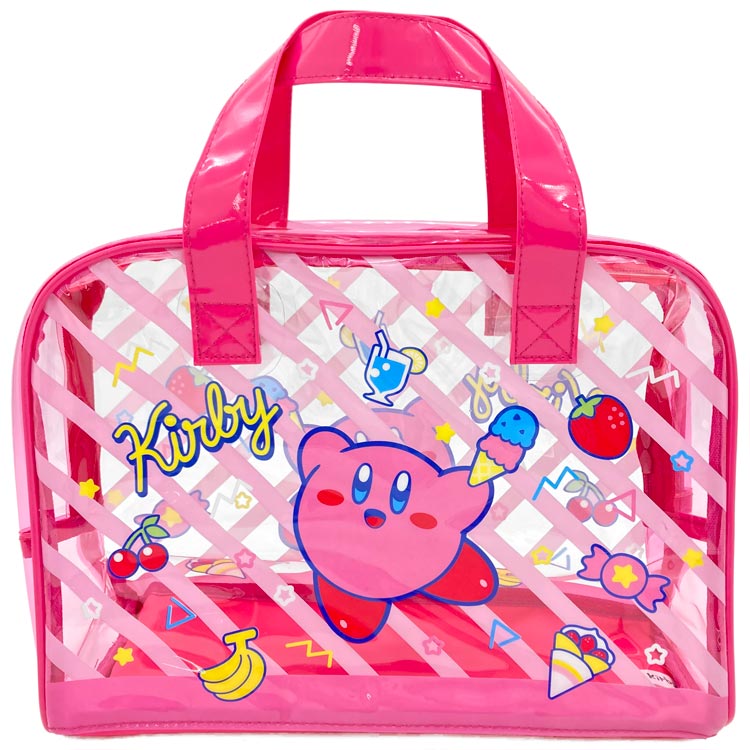 星のカービィ ビニールボストンバッグ ピンク 555139 サマーアイテム プールバッグ 夏 海 プール スイミング ダブルファスナー