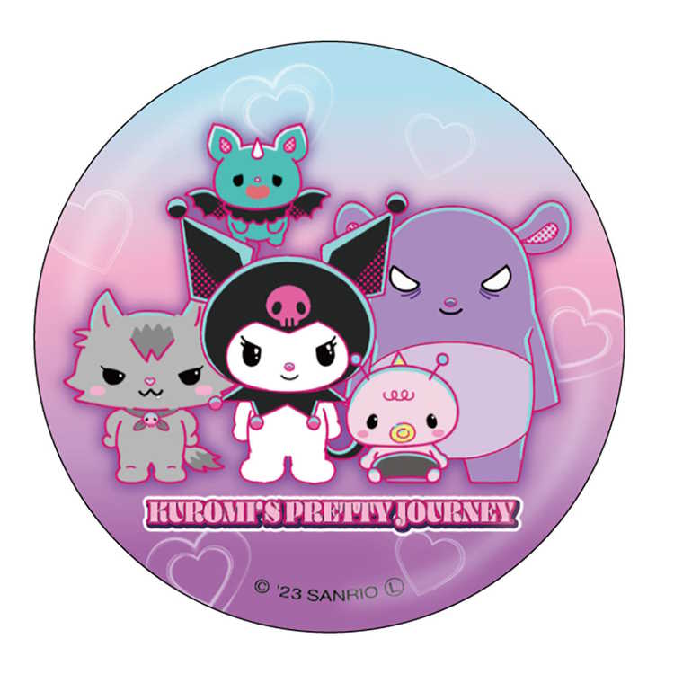 クロミ 蓄光缶バッジ なかまたち 光るバッジ かんバッジ KUROMI'S PRETTY JOURNEY 200474