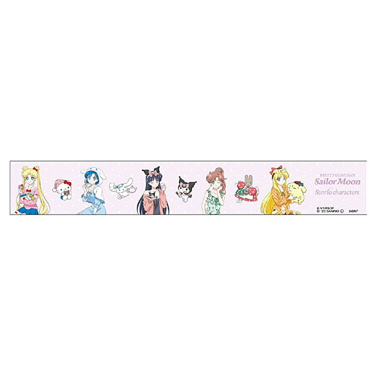 美少女戦士セーラームーン×サンリオキャラクターズ マスキングテープ A 720395 ハローキティ クロミ シナモロール ポムポムプリン マロンクリームのサムネイル