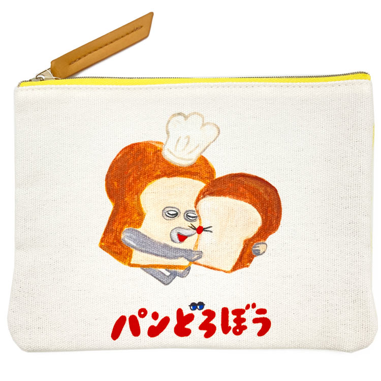 パンどろぼう フラットポーチ A 帆布生地 ポーチ ケース フラットケース ファスナーポーチ 723952 【お1人様1点限り】のサムネイル