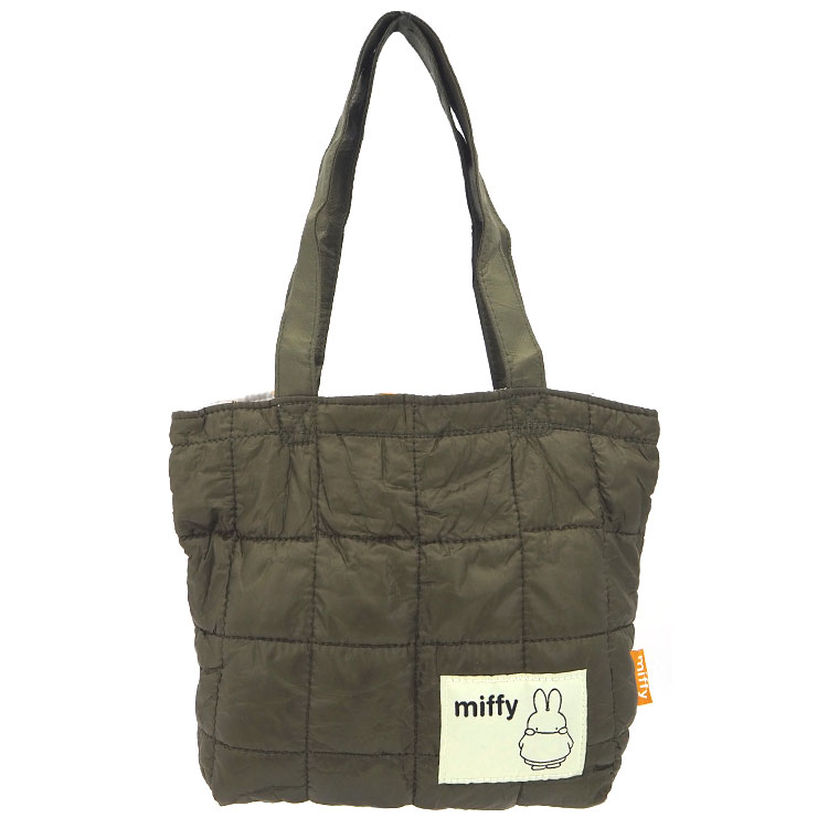ミッフィー トートS KHAKI ダウンシリーズ 234059 カーキ 収納巾着付 ミニトート ランチバッグ 折りたたみ キルティング 軽量【ラッピング不可】
