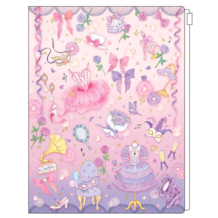 たけいみき A4ジッパー付クリアファイル6P スミレ色のステージ 156809 Miki Takei Collection クローズ..