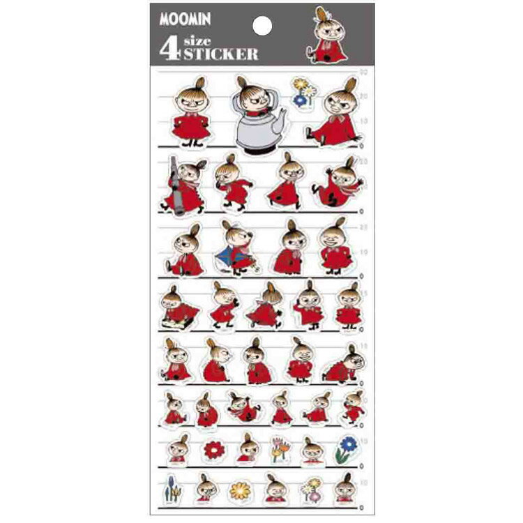 ムーミン 4size STICKER リトルミイ CUTE MODEL MOOMIN 4サイズ 1シート シール デコ 039857