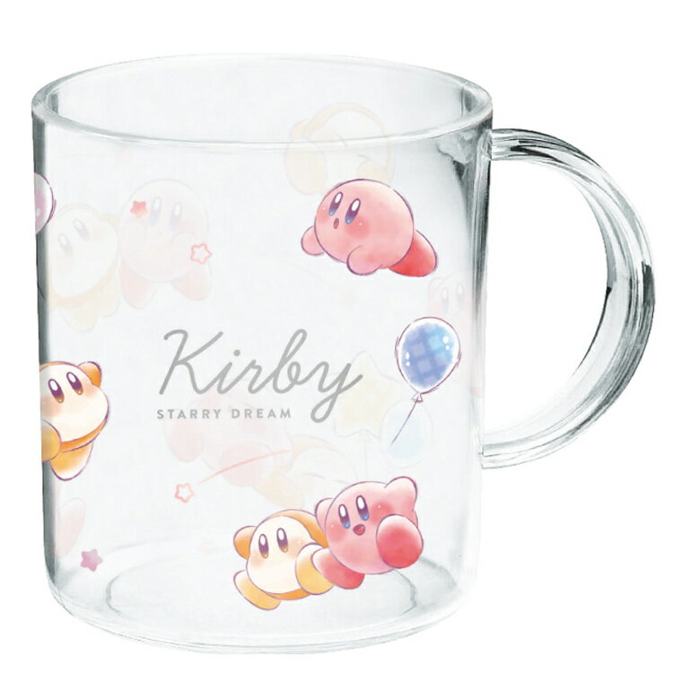 楽天キャラクターズショップ　ラフラフ星のカービィ プラカップ STARRY DREAM CUTE MODEL kirby 抗菌加工プラコップ クリア 250ml 034647