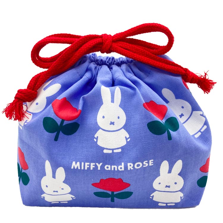 ミッフィー ランチ巾着 青 052296 MIFFY and ROSE ミッフィー ローズ